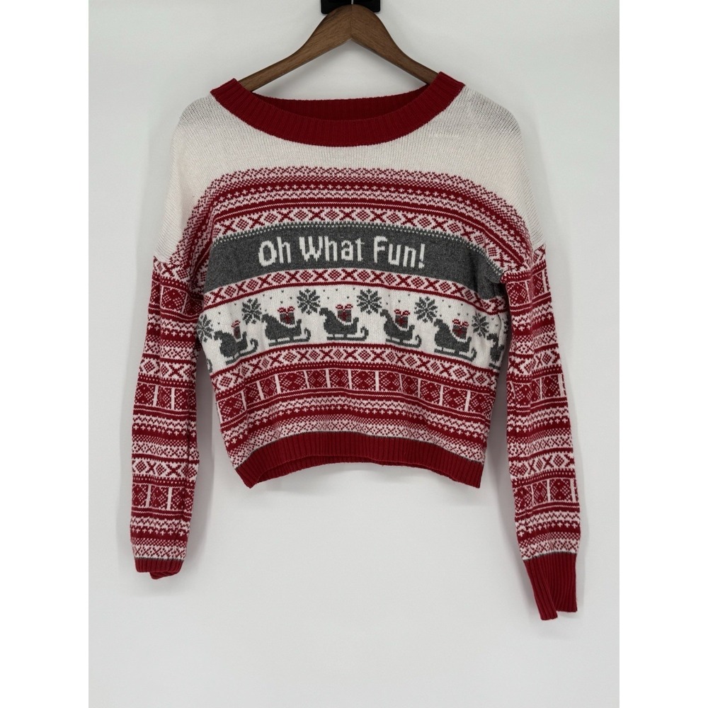 Kaisley‎ Fair Isle Let It Snow Christmas Sweater S Wool Blend Ugly Party